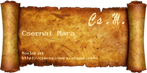 Csernai Mara névjegykártya